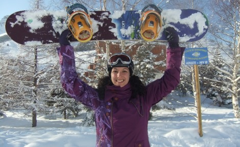 Having fun on the slopes